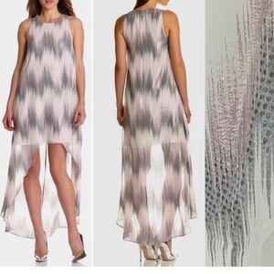 Erin Featherstone Silk Novelty Lurex Jacquard Hi-Lo Maxi Dress